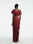 ROSE FIL COUPE COLUMN GOWN