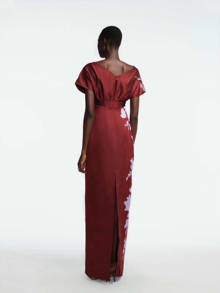 ROSE FIL COUPE COLUMN GOWN