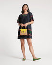 PICNIC MINI DRESS WITH PALM EMBROIDERY