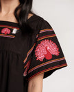 PICNIC TOP PEACOCK EMBROIDERY
