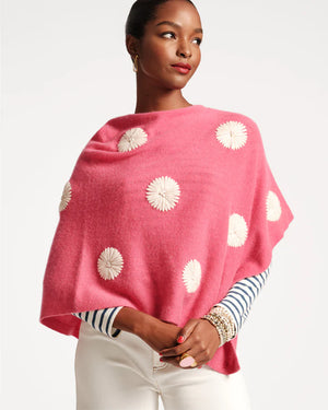 LE PETIT PONCHO EMBROIDERED FLOWERS