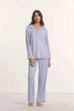 GISELE TENCEL MODAL LONG PJ SET IN LAVENDER DUSK AND IVORY