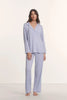 GISELE TENCEL MODAL LONG PJ SET IN LAVENDER DUSK AND IVORY