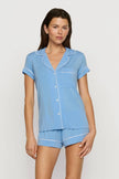 GISELE TENCEL MODAL SHORTIE SHORT PJ SET IN SUMMER BLUE