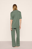 GISELE SHORT SLEEVE AND PANT PJ SET IN DESERT SAGE AND IVORY