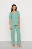 GISELE TENCEL MODAL SHORT SLEEVE AND PANT PJ SET IN SEAGRASS