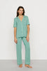 GISELE TENCEL MODAL SHORT SLEEVE AND PANT PJ SET IN SEAGRASS