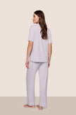 GISELE TENCEL MODAL SHORT SLEEVE AND PANT PJ SET IN THISTLE