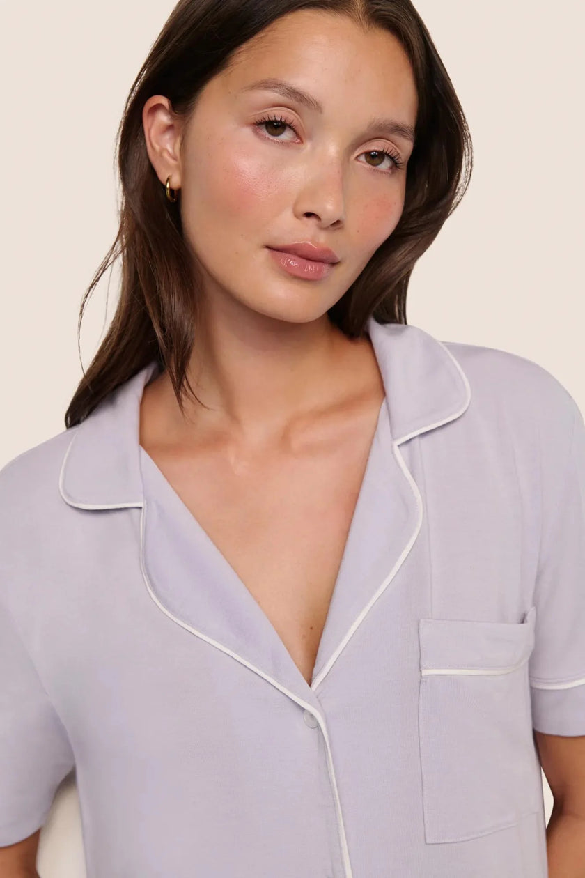 GISELE TENCEL MODAL SHORT SLEEVE AND PANT PJ SET IN THISTLE