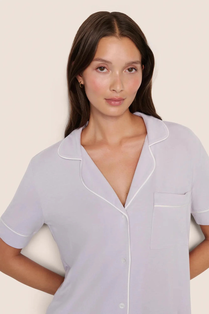 GISELE TENCEL MODAL SHORT SLEEVE AND PANT PJ SET IN THISTLE