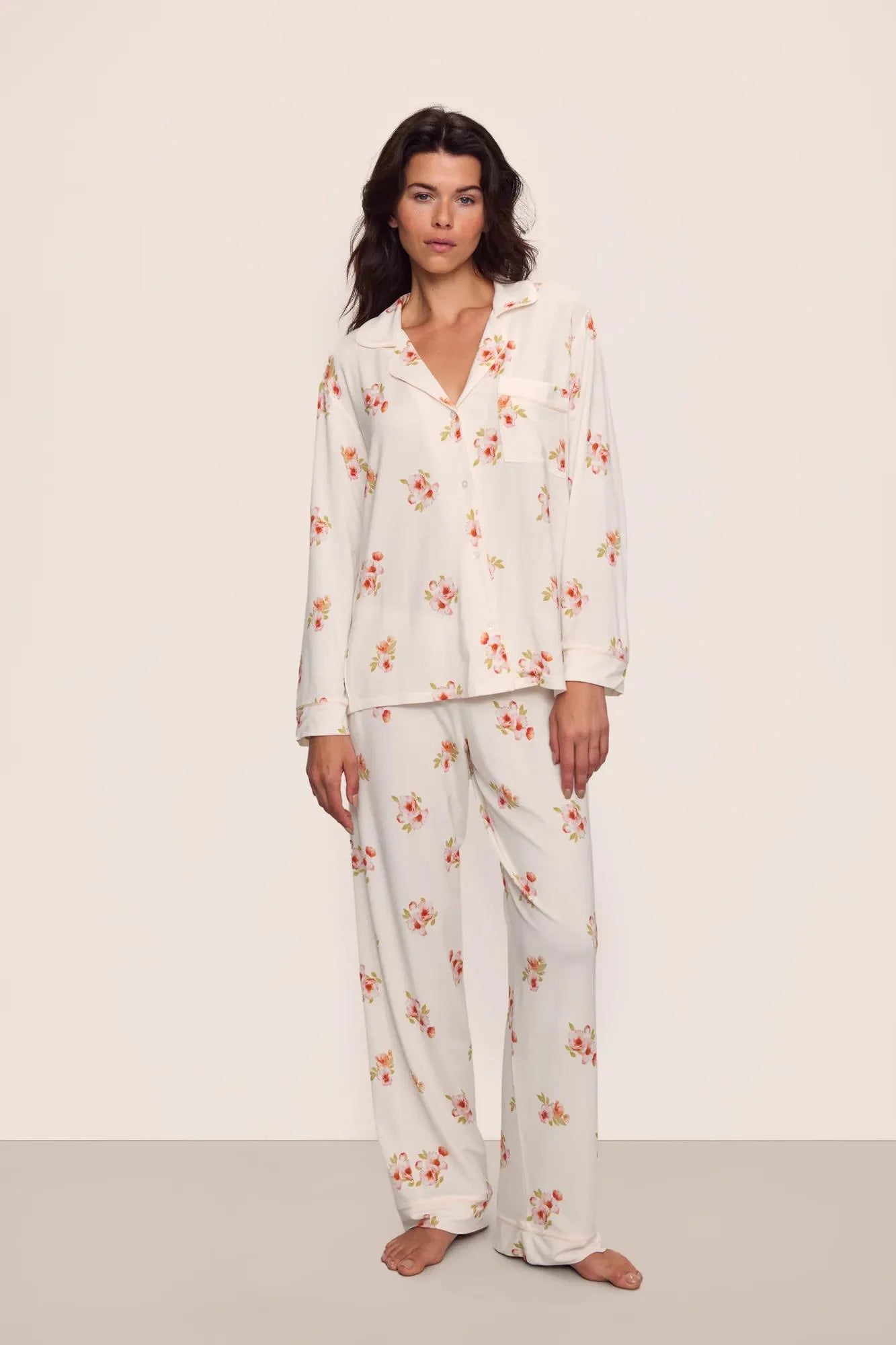 GISELE PRINTED TENCEL MODAL LONG PJ SET