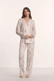 GISELE PRINTED TENCEL MODAL LONG PJ SET IN ROSE GARDEN CAMEO
