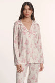 GISELE PRINTED TENCEL MODAL LONG PJ SET IN ROSE GARDEN CAMEO