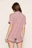 GISELE PRINTED RELAXED SHORT PJ SET IN ANIMAL INSTINCT