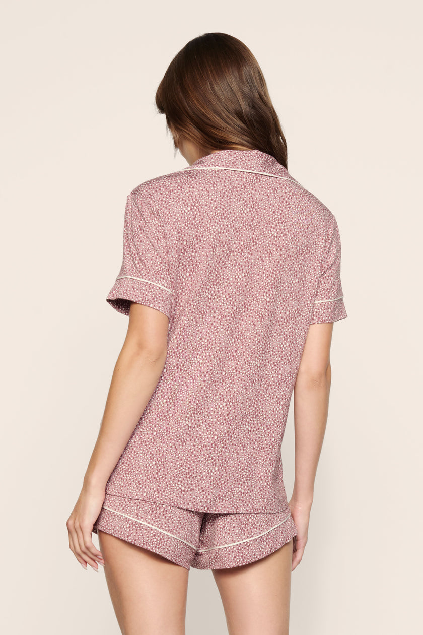 GISELE PRINTED RELAXED SHORT PJ SET IN ANIMAL INSTINCT