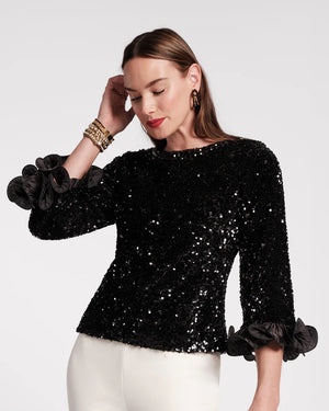 PLAZA TOP SEQUIN