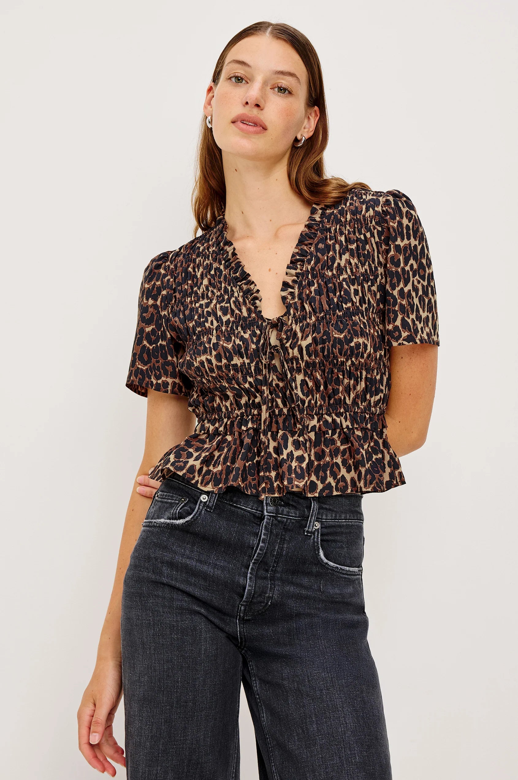PORTIA TOP IN BROWN NALA