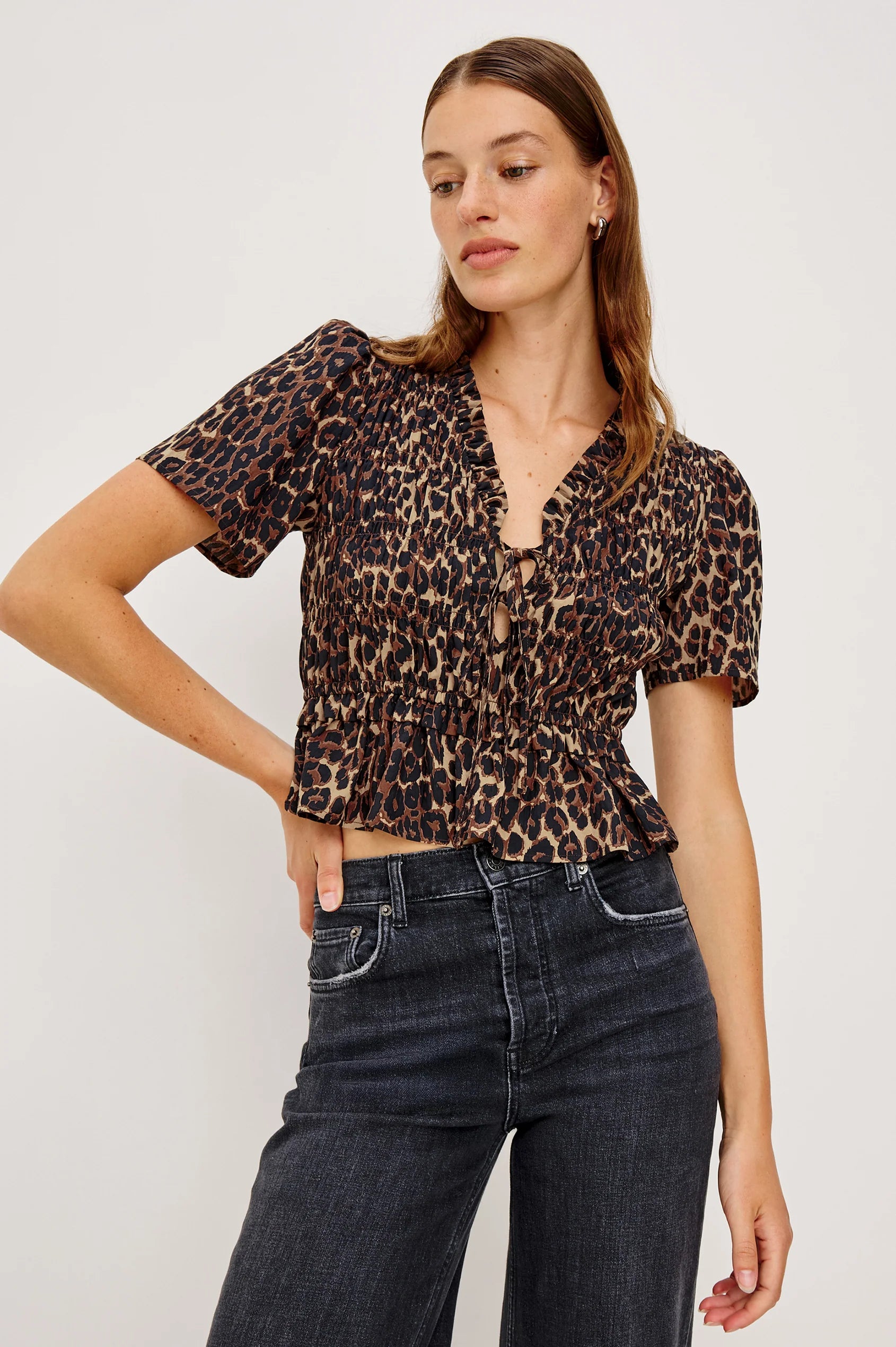 PORTIA TOP IN BROWN NALA