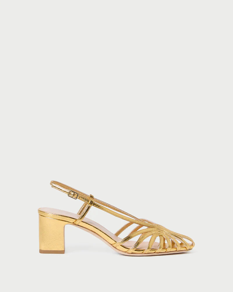 PRISCILLA LATTICE HEELED SANDAL