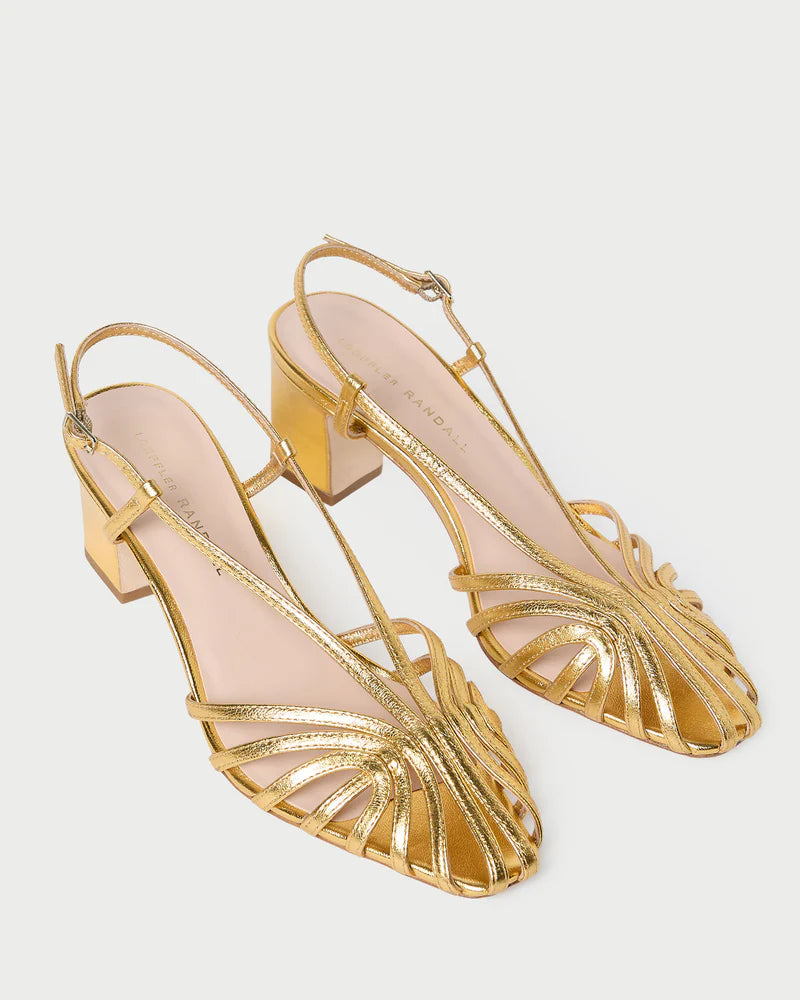 PRISCILLA LATTICE HEELED SANDAL