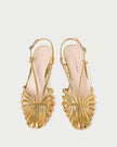 PRISCILLA LATTICE HEELED SANDAL
