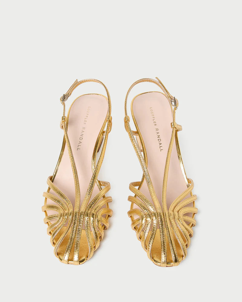 PRISCILLA LATTICE HEELED SANDAL