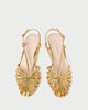PRISCILLA LATTICE HEELED SANDAL