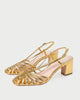 PRISCILLA LATTICE HEELED SANDAL