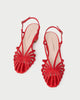 PRISCILLA LATTICE HEELED SANDAL