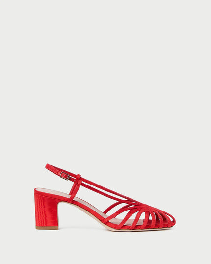 PRISCILLA LATTICE HEELED SANDAL