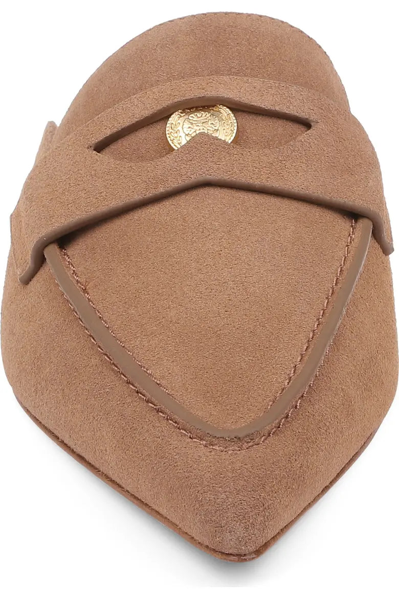 PROVENCE SUEDE PENNY LOAFER MULE