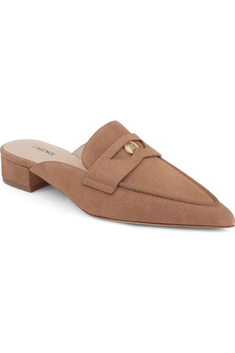 PROVENCE SUEDE PENNY LOAFER MULE