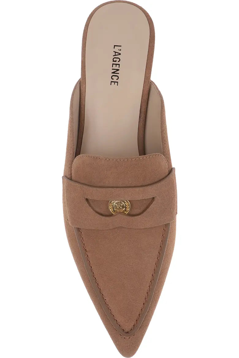 PROVENCE SUEDE PENNY LOAFER MULE