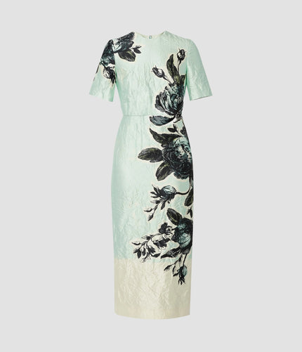 SHORT SLEEVE MIDI DRESS