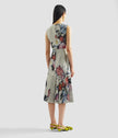 SLEEVLESS COCKTAIL DRESS CRINKLED SILK COCKTAIL DRESS
