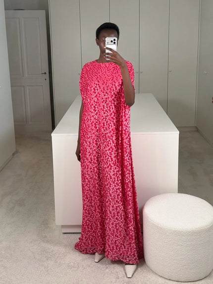 ELEONORE DRESS IN RAPTURE ROSE FIL COUPE