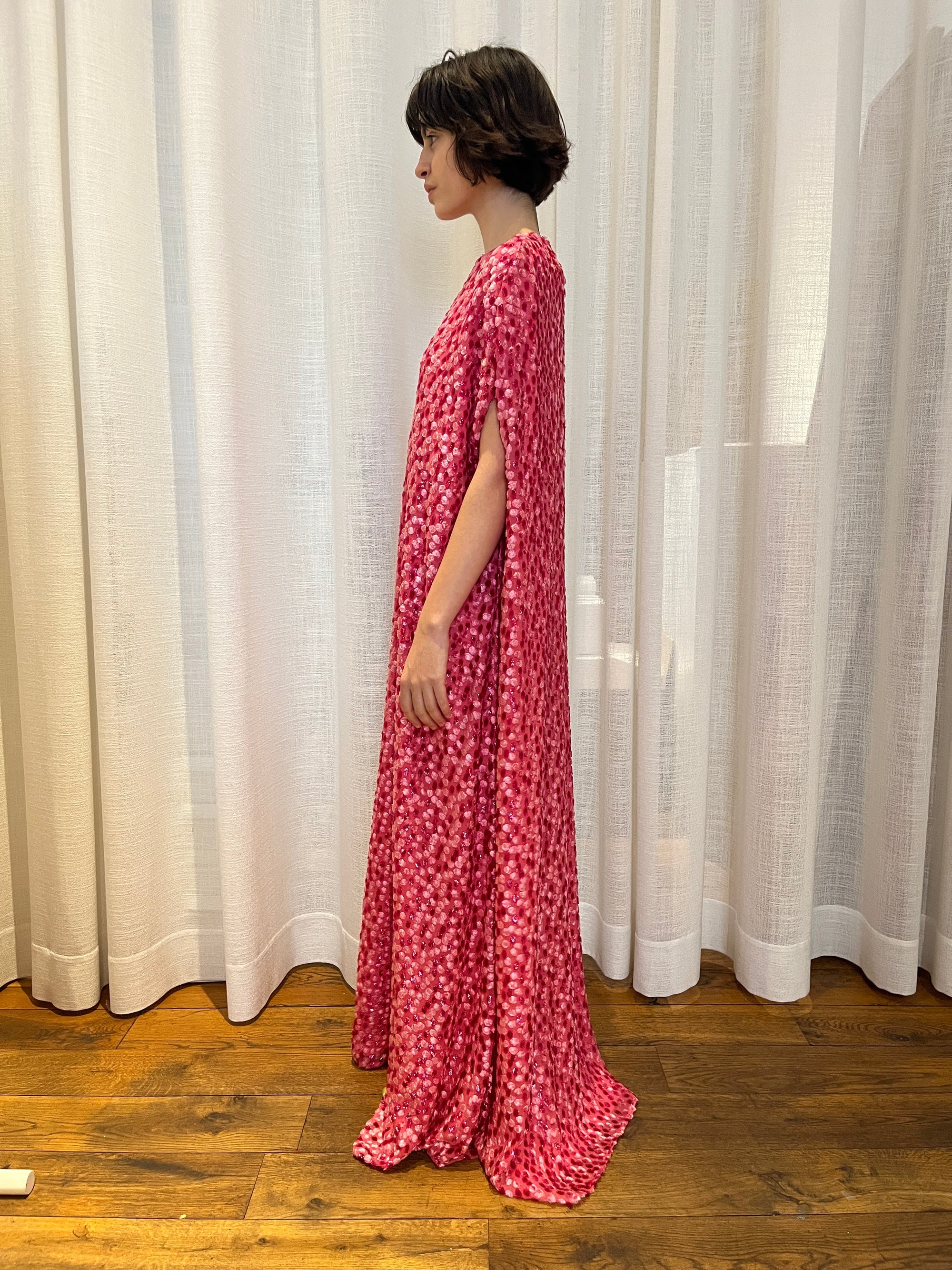 ELEONORE DRESS IN RAPTURE ROSE FIL COUPE