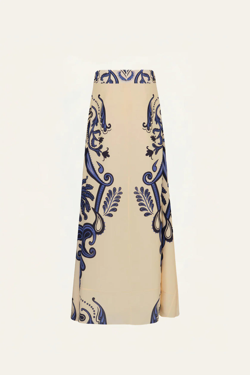 EVERYWHERE SKIRT IN ECRU AND NAVY