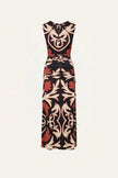 HORIZONTE MISTICO DRESS IN BLACK ECRU