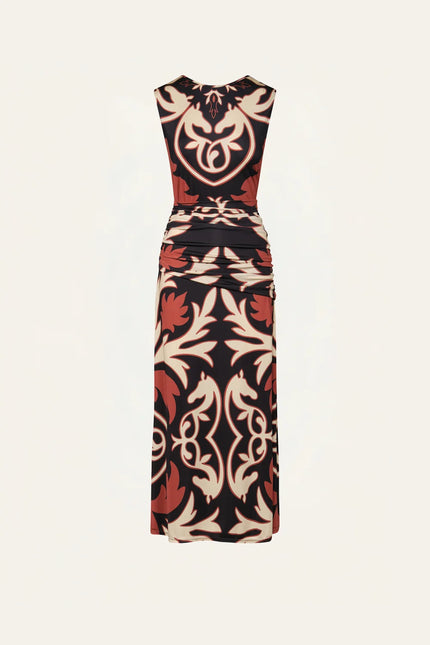 HORIZONTE MISTICO DRESS IN BLACK ECRU