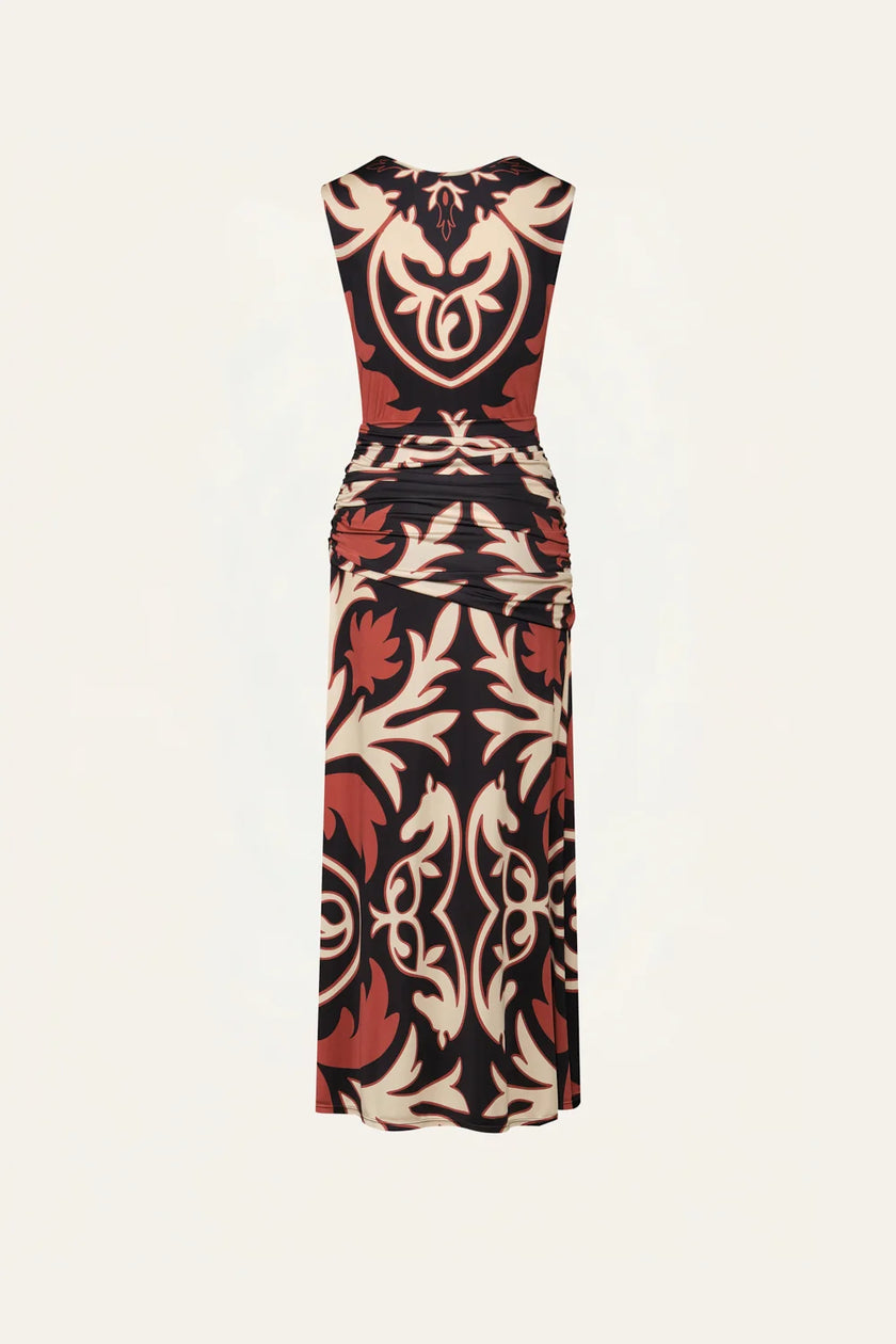 HORIZONTE MISTICO DRESS IN BLACK ECRU