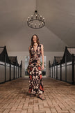 HORIZONTE MISTICO DRESS IN BLACK ECRU