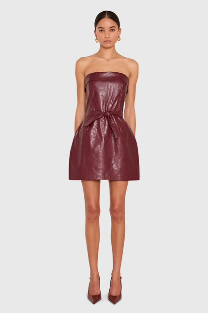 KARLA DRESS IN BURGUNDY