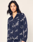 WOMENS PIMA PAJAMA SET IN ZEBRE DE NUIT