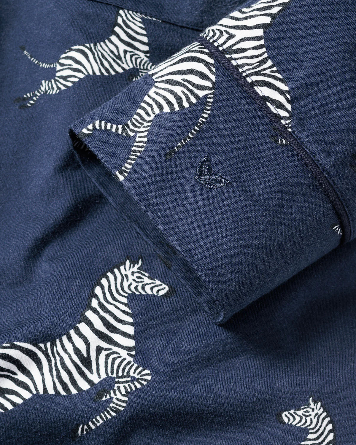 WOMENS PIMA PAJAMA SET IN ZEBRE DE NUIT