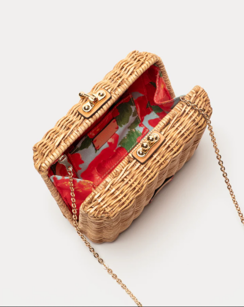 PAIGE WICKER BOX CLUTCH
