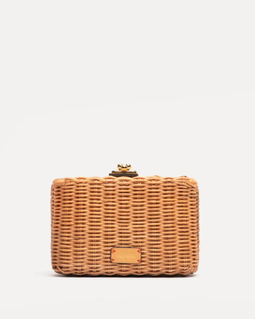 PAIGE WICKER BOX CLUTCH