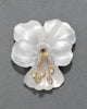 PANSY LUCITE CRYSTAL PIN