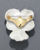PANSY LUCITE CRYSTAL PIN