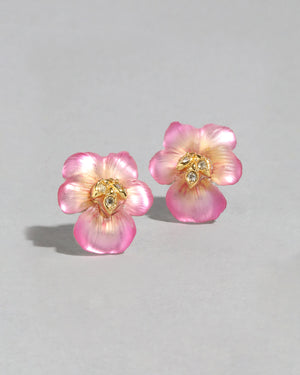 PANSY LUCITE PETITE POST EARRING